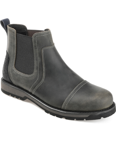 Shop Territory Men's Holloway Cap Toe Chelsea Boots In Gray