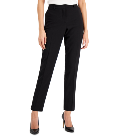 Tahari Asl Cropped Mid Rise Pants In Black