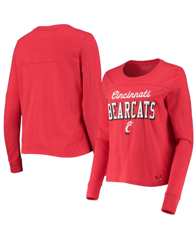 Shop Under Armour Women's  Red Cincinnati Bearcats Cincy Long Sleeve T-shirt