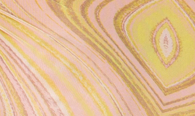 Afrm Zadie Power Mesh Long Sleeve Shirt In Lime Swirl