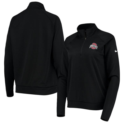 Shop Nike Black Ohio State Buckeyes Pacer Raglan Performance Quarter-zip Jacket