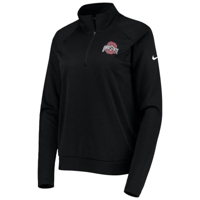 Shop Nike Black Ohio State Buckeyes Pacer Raglan Performance Quarter-zip Jacket