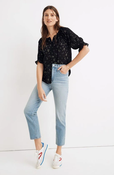 Shop Madewell Classic Crop Straight Jeans In Meadowland
