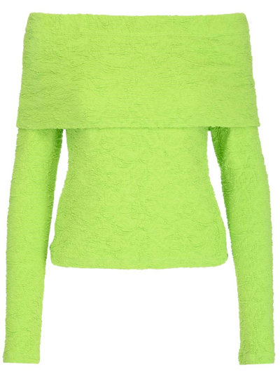 Shop Msgm Women's Green Other Materials Top