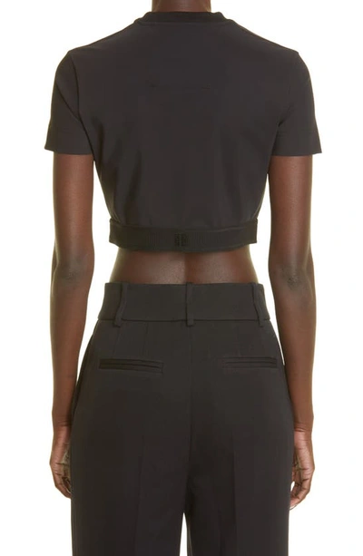 Shop Givenchy Jersey Crop Top In Black