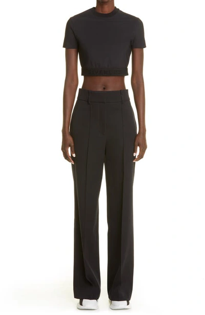 Shop Givenchy Jersey Crop Top In Black