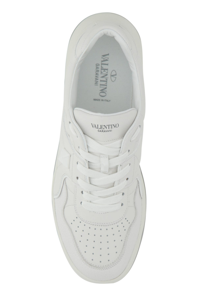 Shop Valentino White Nappa Leather One Stud Sneakers  White  Garavani Donna 39