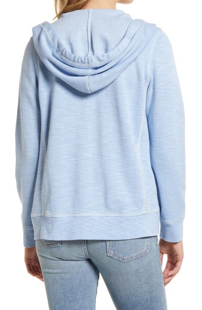 Shop Tommy Bahama Tobago Bay Cotton Blend Zip-up Hoodie In Light Sky