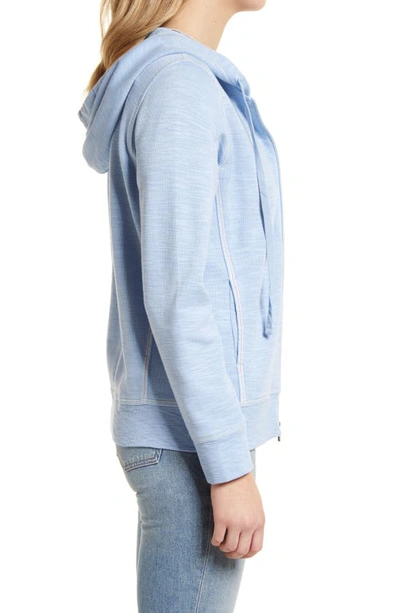 Shop Tommy Bahama Tobago Bay Cotton Blend Zip-up Hoodie In Light Sky