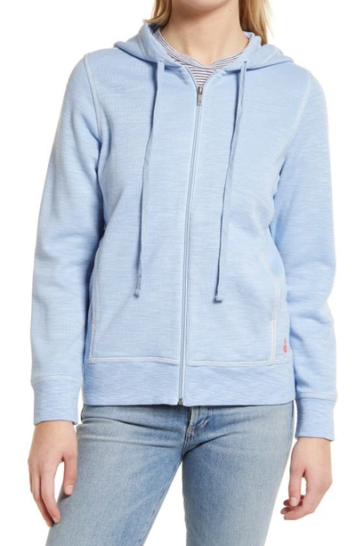 Shop Tommy Bahama Tobago Bay Cotton Blend Zip-up Hoodie In Light Sky