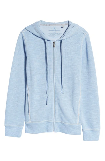 Shop Tommy Bahama Tobago Bay Cotton Blend Zip-up Hoodie In Light Sky