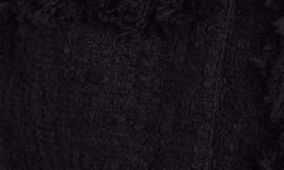 Shop Versace Chain Detail Crop Tweed Jacket In Black