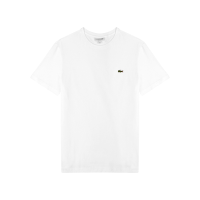 Shop Lacoste White Cotton T-shirt