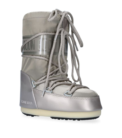 Shop Moon Boot Metallic Glace Boots In Gold