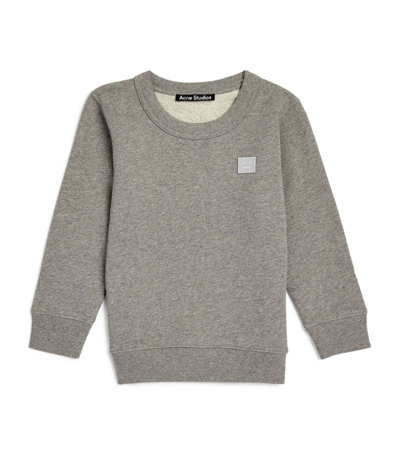 Shop Acne Studios Cotton Logo Sweatshirt (3-10 Years) In Grey