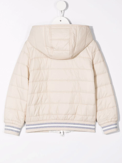 Brunello Cucinelli Padded Elasticated Jacket In Neutrals