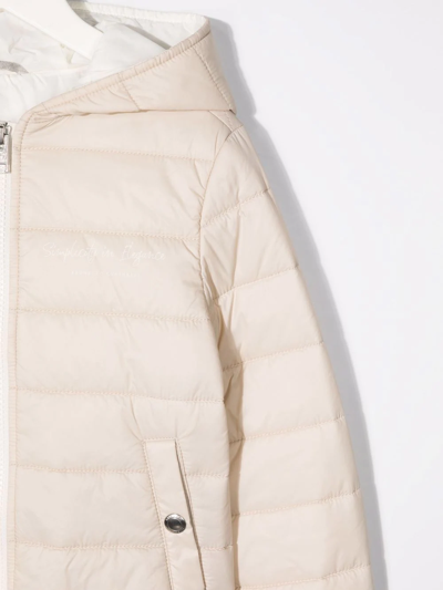Brunello Cucinelli Padded Elasticated Jacket In Neutrals