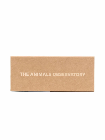 The Animals Observatory Colour-block Squared Sunglasses In Green