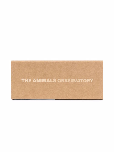 The Animals Observatory Colour-block Squared Sunglasses In Green