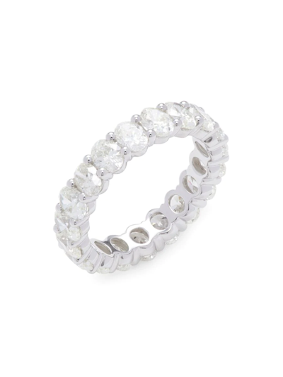 Shop Saks Fifth Avenue Women's 14k White Gold & 4.5 Tcw Diamond Eternity Ring