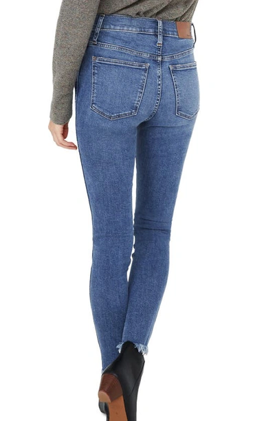 Shop Madewell 10-inch High-rise Skinny Jeans: Button-front Edition In Mackey Wash