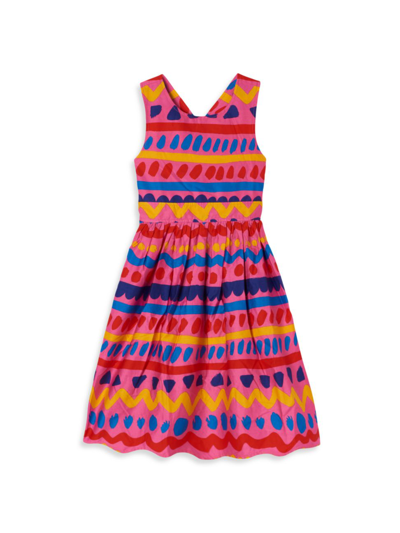 Shop Stella Mccartney Little Girl's & Girl's Cotton Satin Dress In Neutral