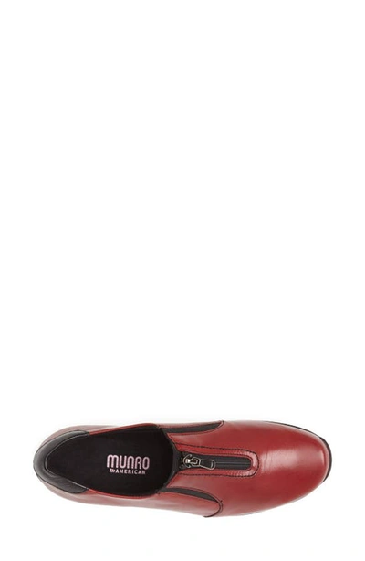 Shop Munro Berkley Sneaker In Red Leather