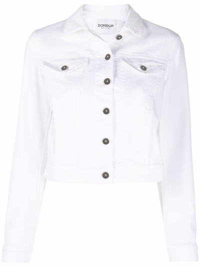 Dondup Collared Button Jacket In White