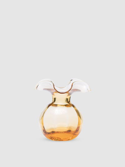 Shop Vietri Hibiscus Glass Bud Vase In Amber
