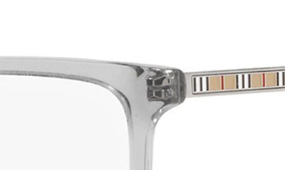 Shop Burberry 55mm Optical Glasses In Grey/ Demo Lens