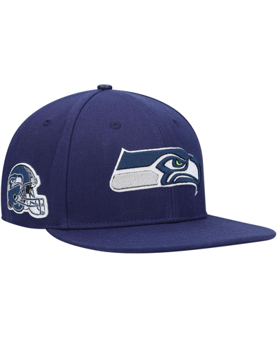 Shop Pro Standard Men's  College Navy Seattle Seahawks Logo Ii Snapback Hat