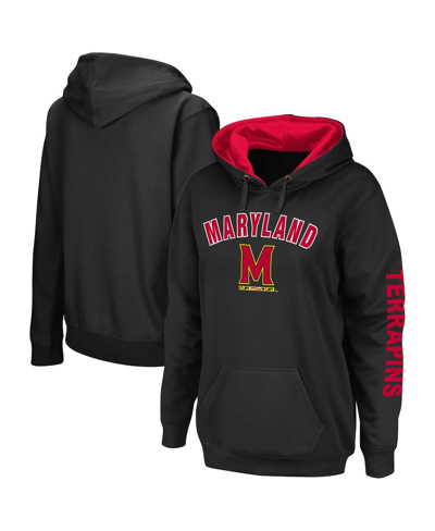 Shop Colosseum Women's  Black Maryland Terrapins Loud And Proud Pullover Hoodie