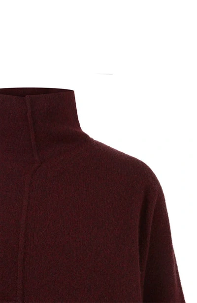 Shop Allsaints Lock Roll Neck Wool Blend Sweater In Bordeaux Red/ Berry