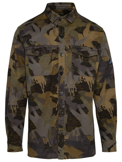 Shop Etro Camouflage Cotton Shirt In Green