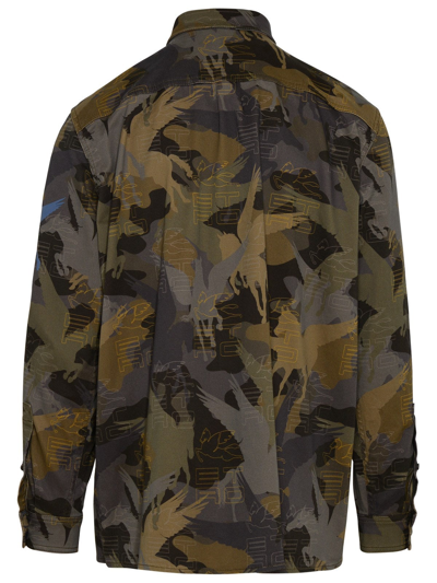 Shop Etro Camouflage Cotton Shirt In Green