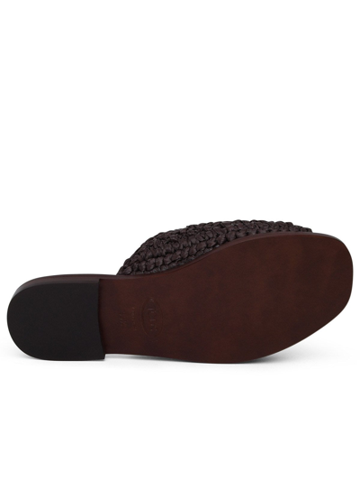 Shop Tod's Brown Fabric Mules