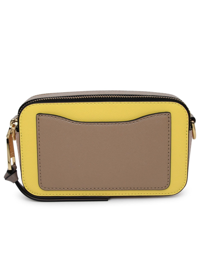 Shop Marc Jacobs Multicolor Leather Snapshot Bag In Yellow