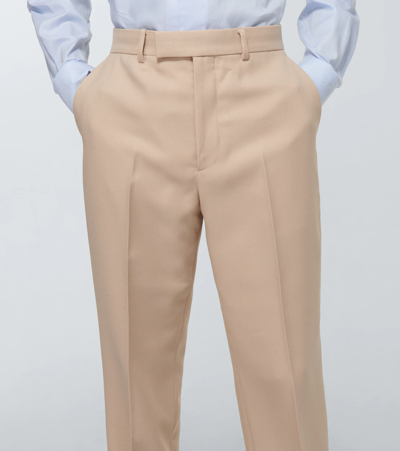 Shop Gucci Tailored Suit Pants In Avena