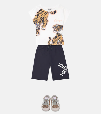Shop Kenzo Printed Cotton Jersey T-shirt In Offwhite