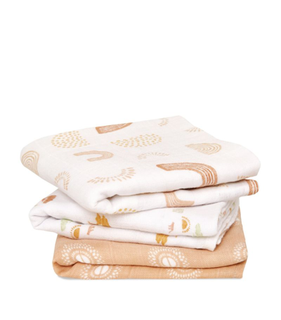Shop Aden + Anais Keep Rising Muslin Squares (set Of 3) In Multi