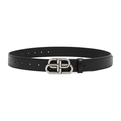 Shop Balenciaga Bb Large Belt In Black