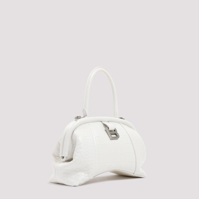 Shop Balenciaga Leather Frame Bag In White