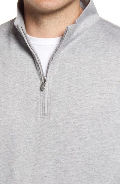 Shop Peter Millar Crown Comfort Quarter Zip Pullover In British Grey
