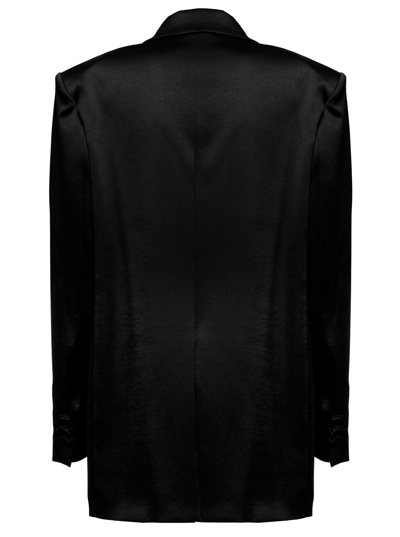 Shop The Andamane Guia  Black Satin Blazer