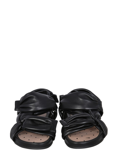 Shop Red Valentino Puffy Strap Sandals In Black