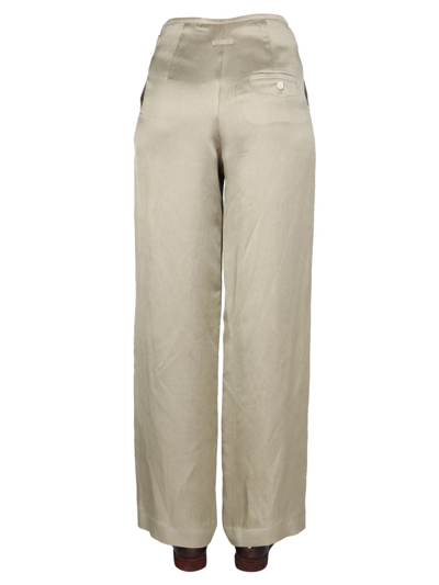 Alysi Satin Trousers In Beige