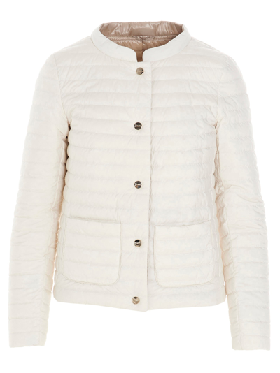 Shop Herno Buttoned Reversible Down Jacket In Multi