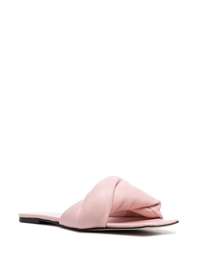 Shop Studio Amelia Padded Leather Sandals In Rosa