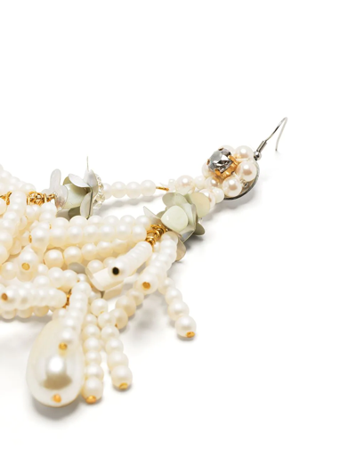 Biyan Beaded Drop Earrings In Weiss