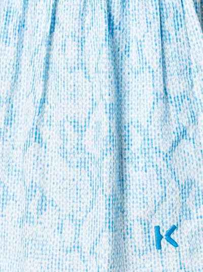 Shop Kenzo Wide Elasticated-band Skirt In Blau